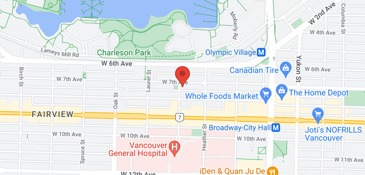 map of 8 766 W 7TH AVENUE
